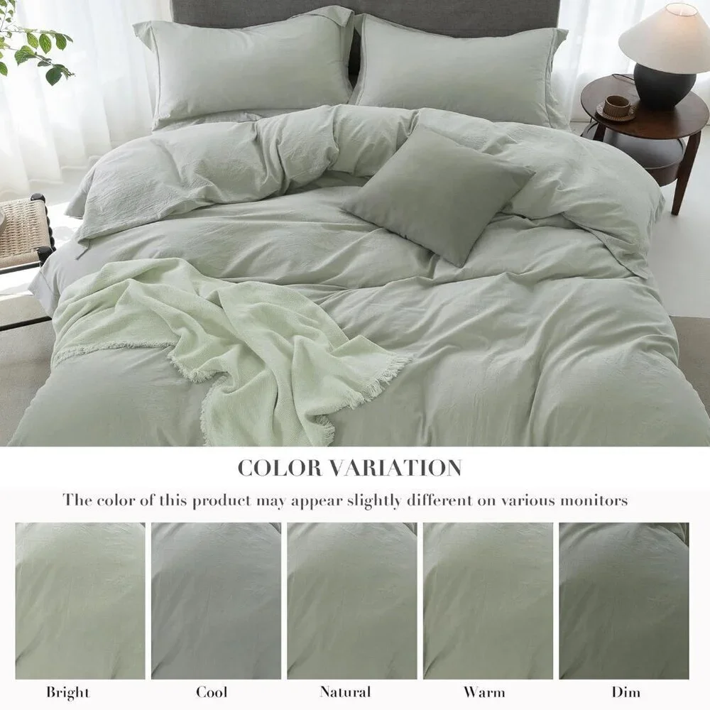 Cooling Twin Duvet Cover Set-100% Washed